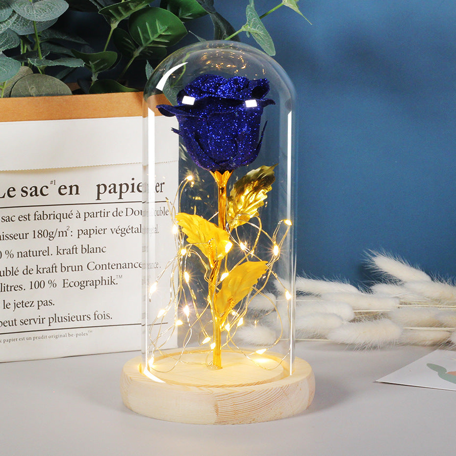 Rosas eternas con luces LED