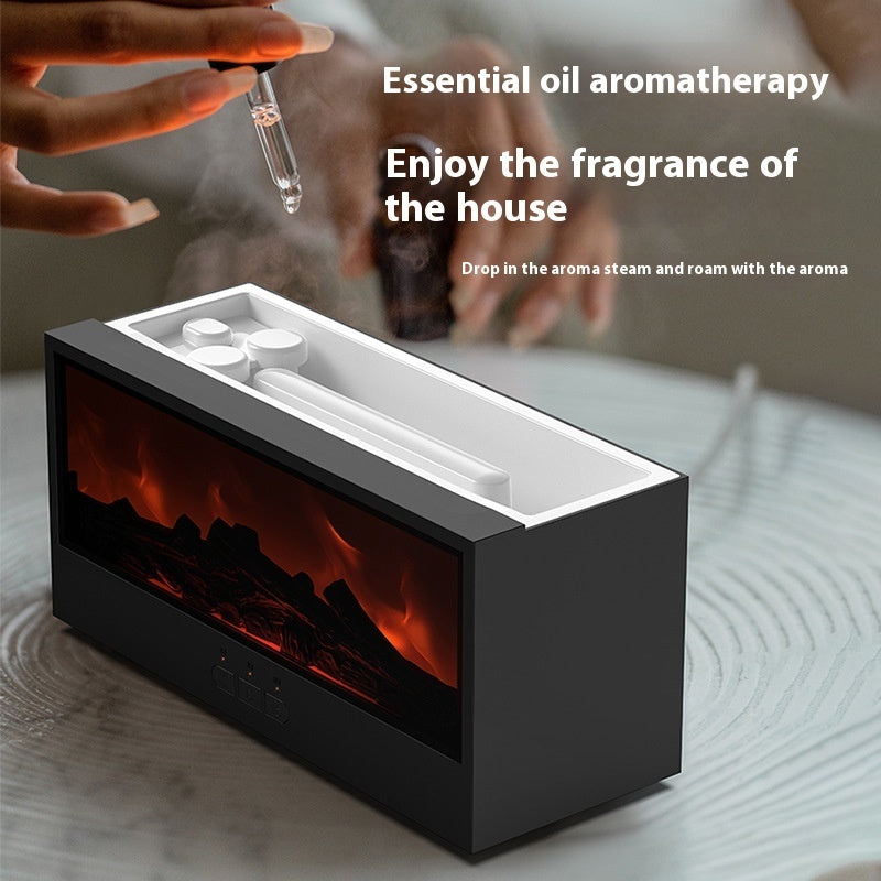Difusor de aroma con llama de chimenea simulada en 3D