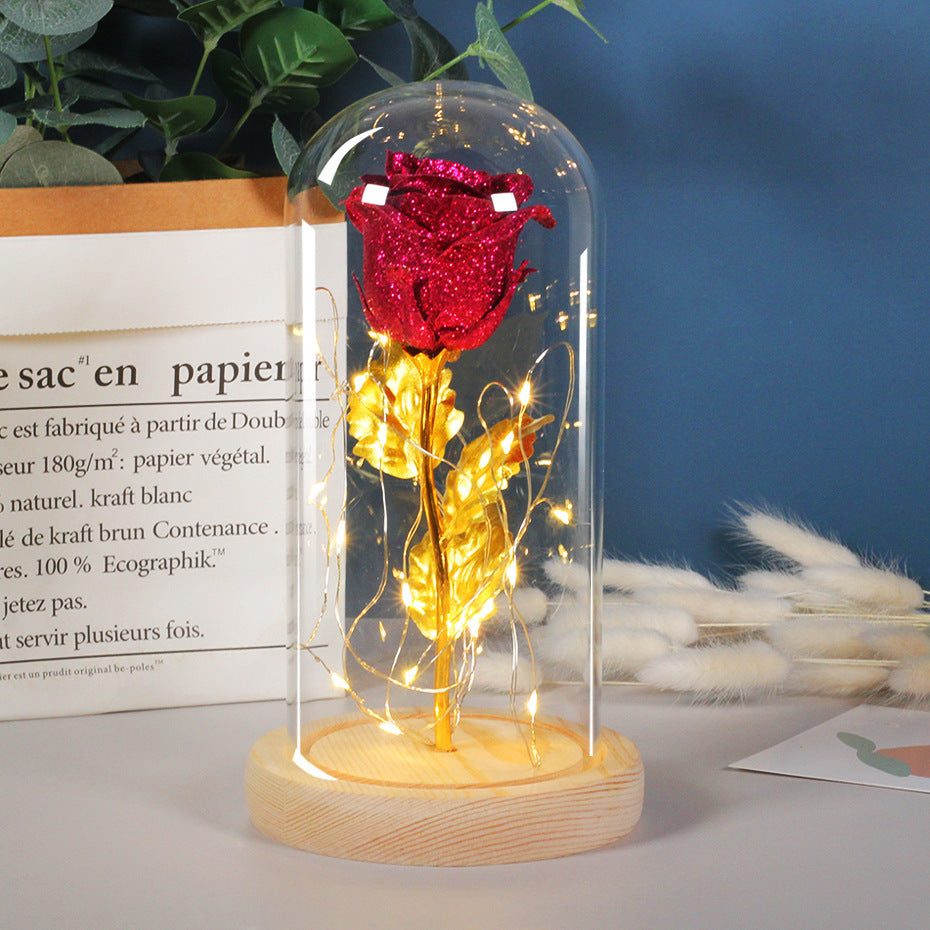 Rosas eternas con luces LED