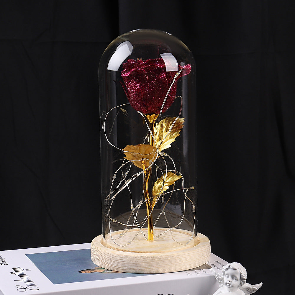 Rosas eternas con luces LED