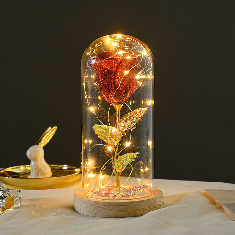 Rosas eternas con luces LED