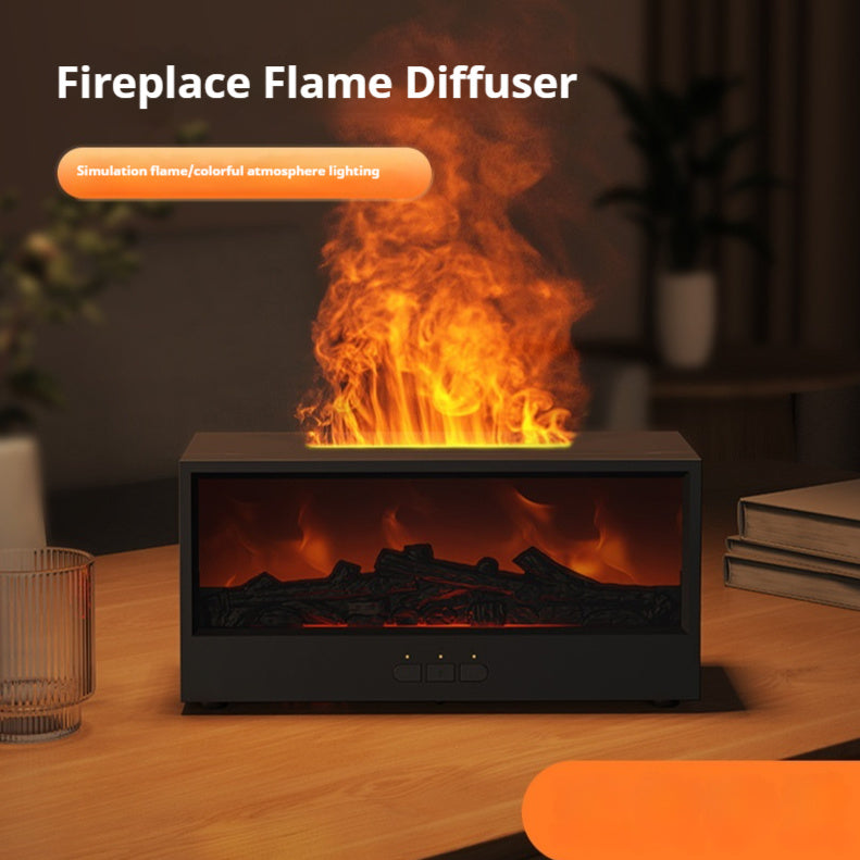 Difusor de aroma con llama de chimenea simulada en 3D