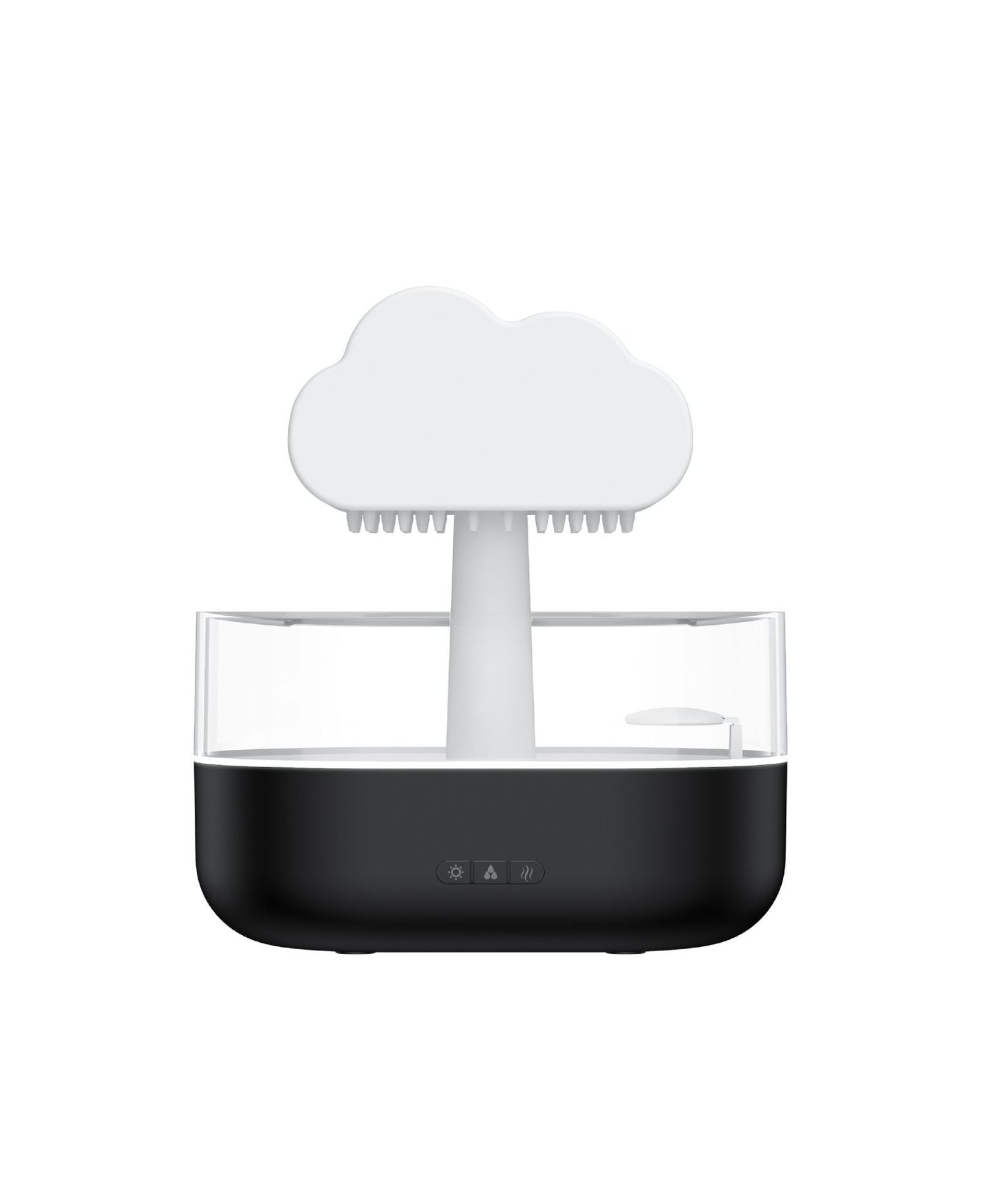 Humidificador con luz nocturna y sonido de lluvia y luz LED de 7 colores para aromaterapia.