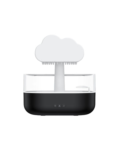 Humidificador con luz nocturna y sonido de lluvia y luz LED de 7 colores para aromaterapia.