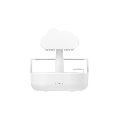 Humidificador con luz nocturna y sonido de lluvia y luz LED de 7 colores para aromaterapia.